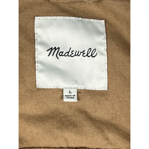 Madewell Canvas Utility Jacket Women's Tan Khaki Field Safari Coat Size‎ L - Picture 4 of 11